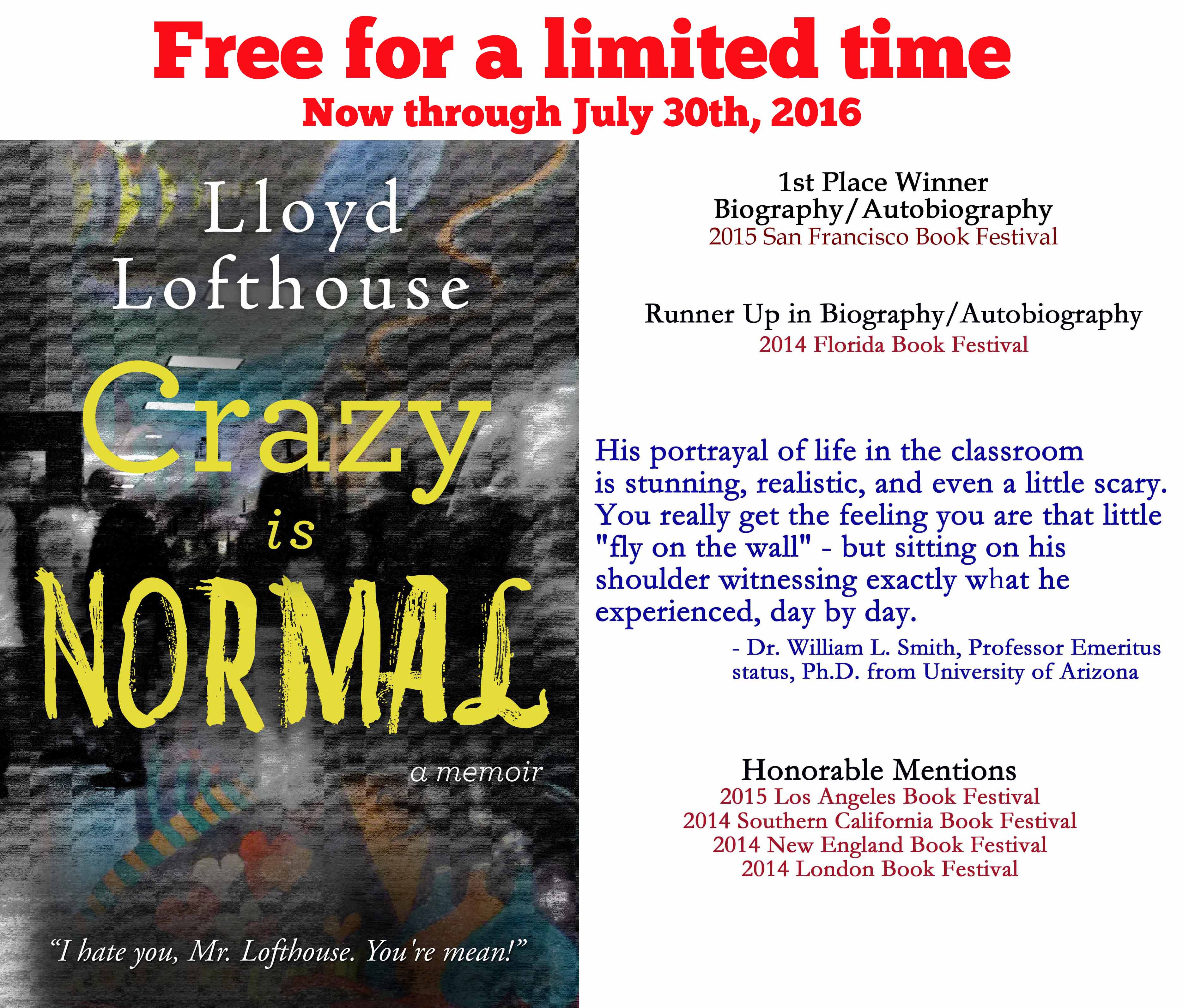 Crazy is Normal FREE Promotion July 2016